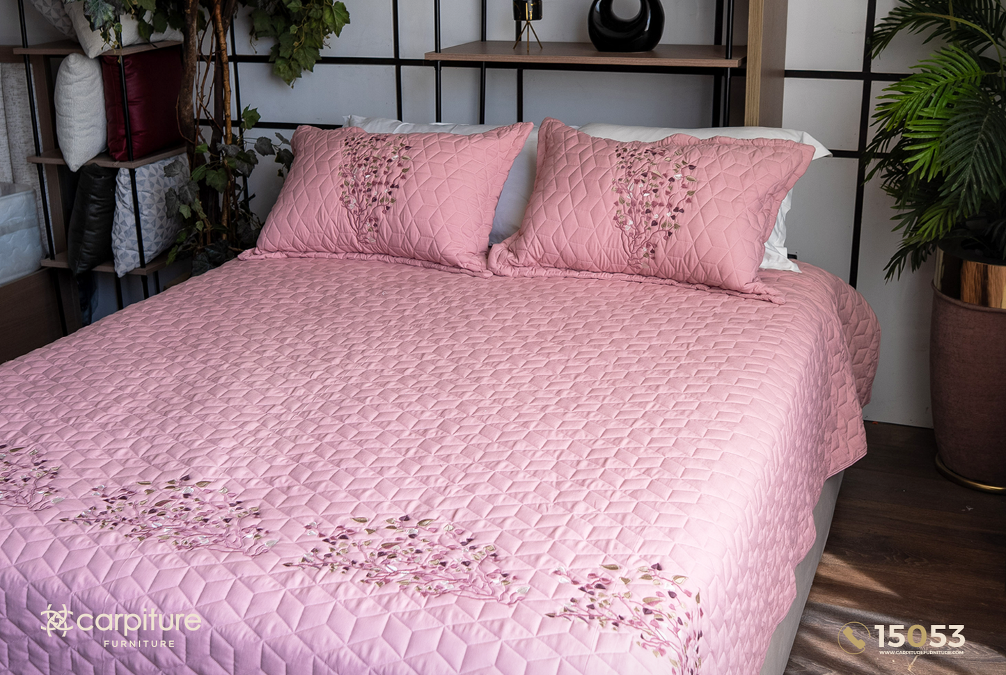 Acacia Quilted Cotton Bedspread Set 3 Pieces