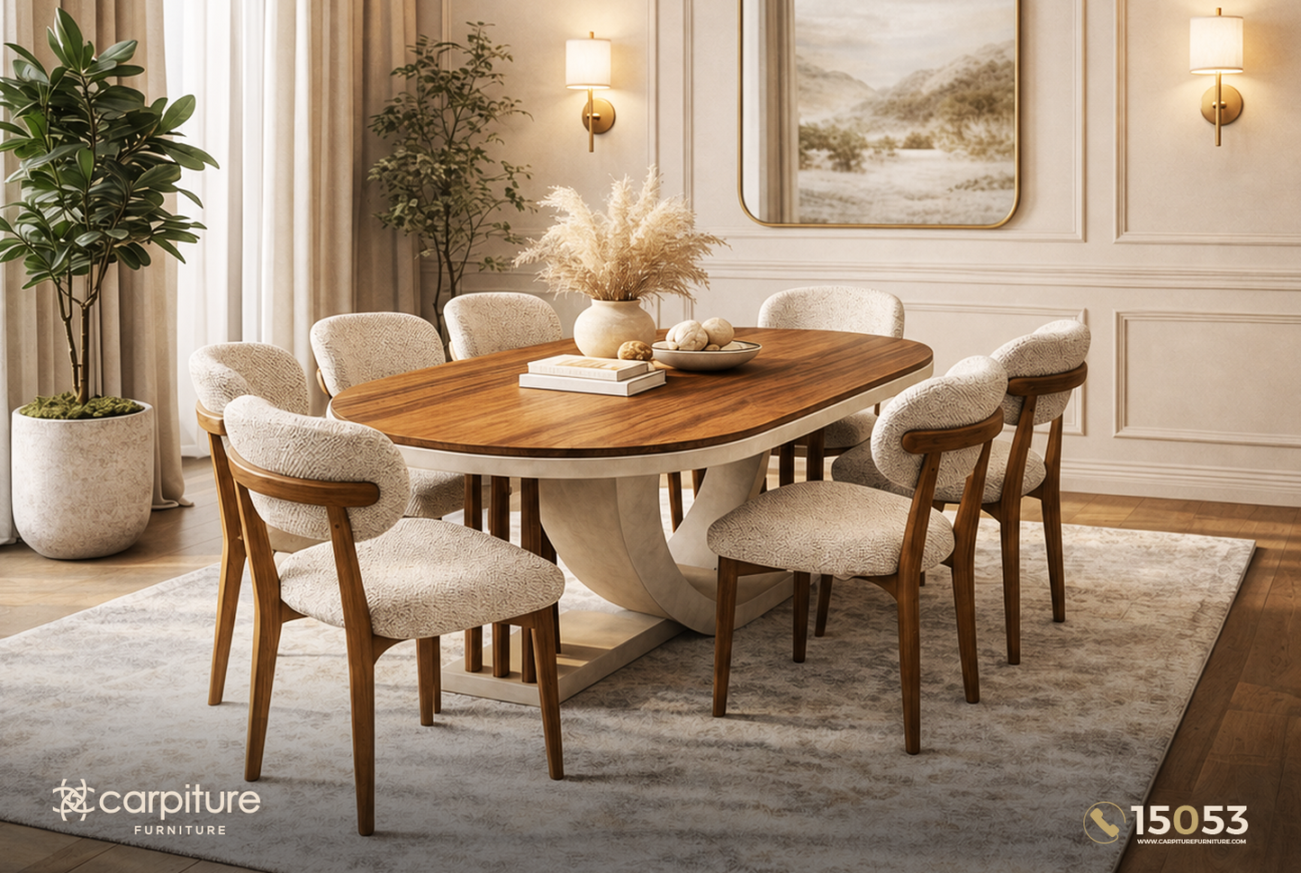 Viola Dining Set – Dining Table with 6 Chairs
