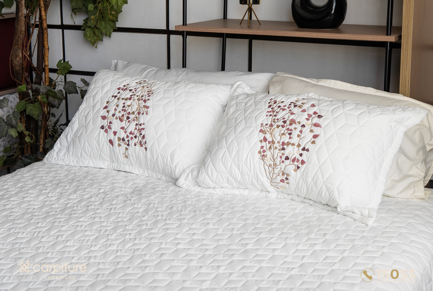 Acacia Quilted Cotton Bedspread Set 3 Pieces