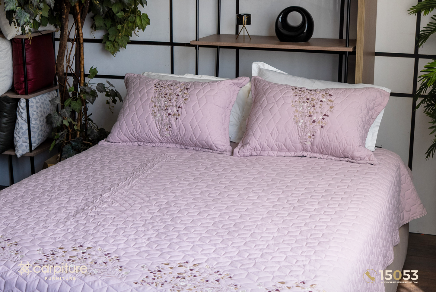 Acacia Quilted Cotton Bedspread Set 3 Pieces