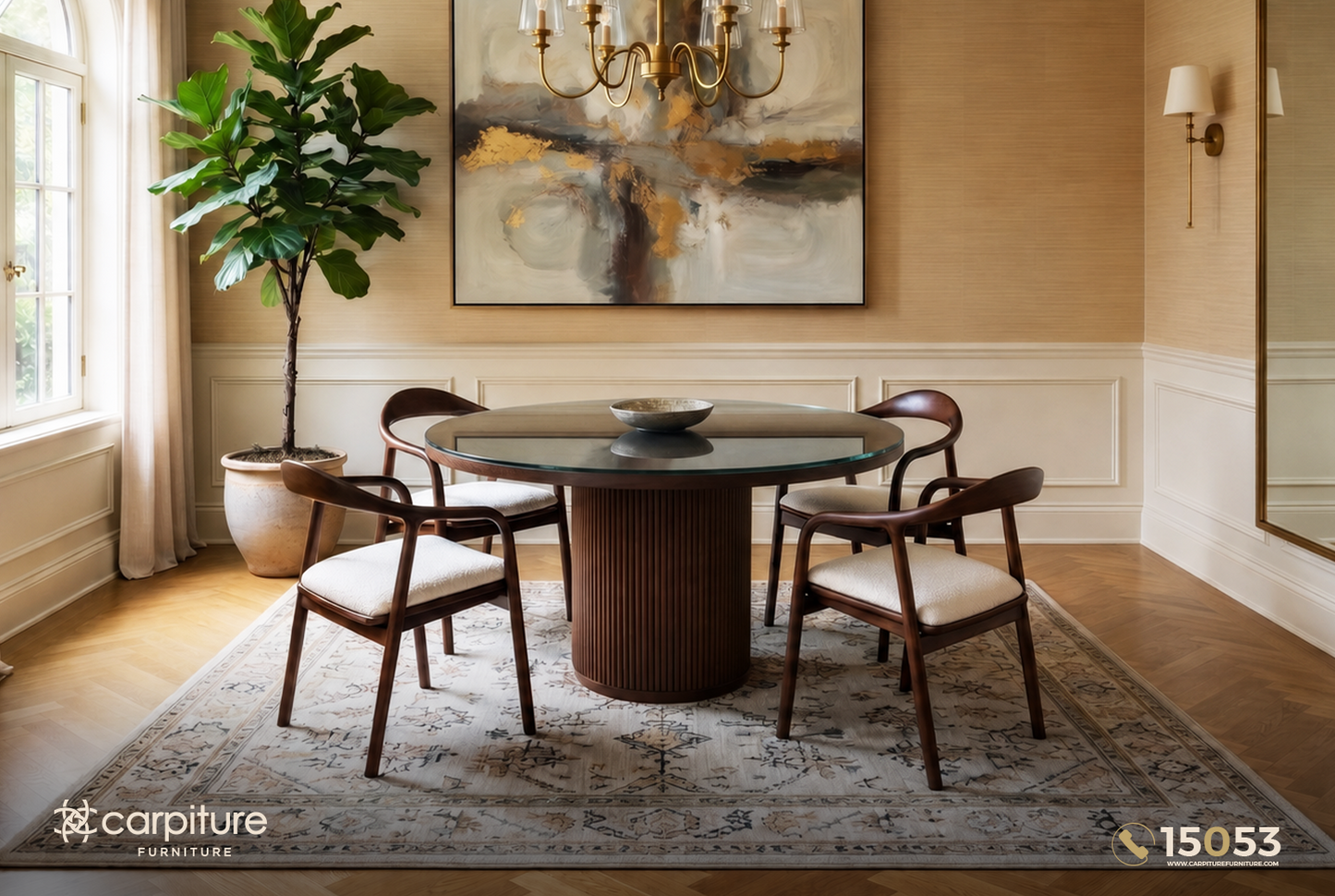 Kerry Red Beech Wood Dining Set