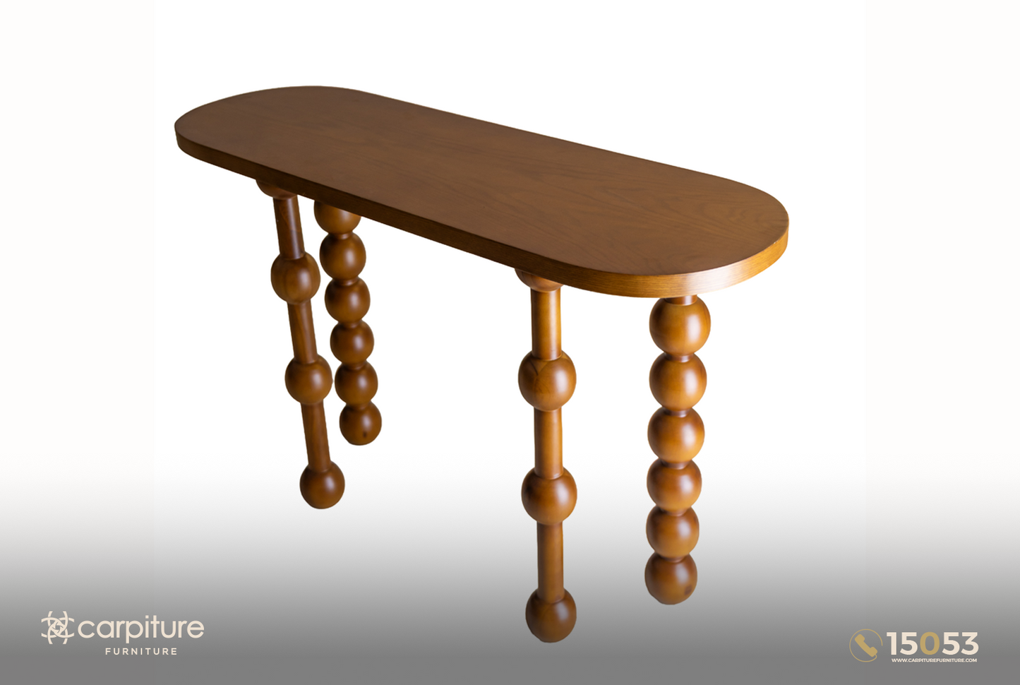 Red Beech Wood Console Table