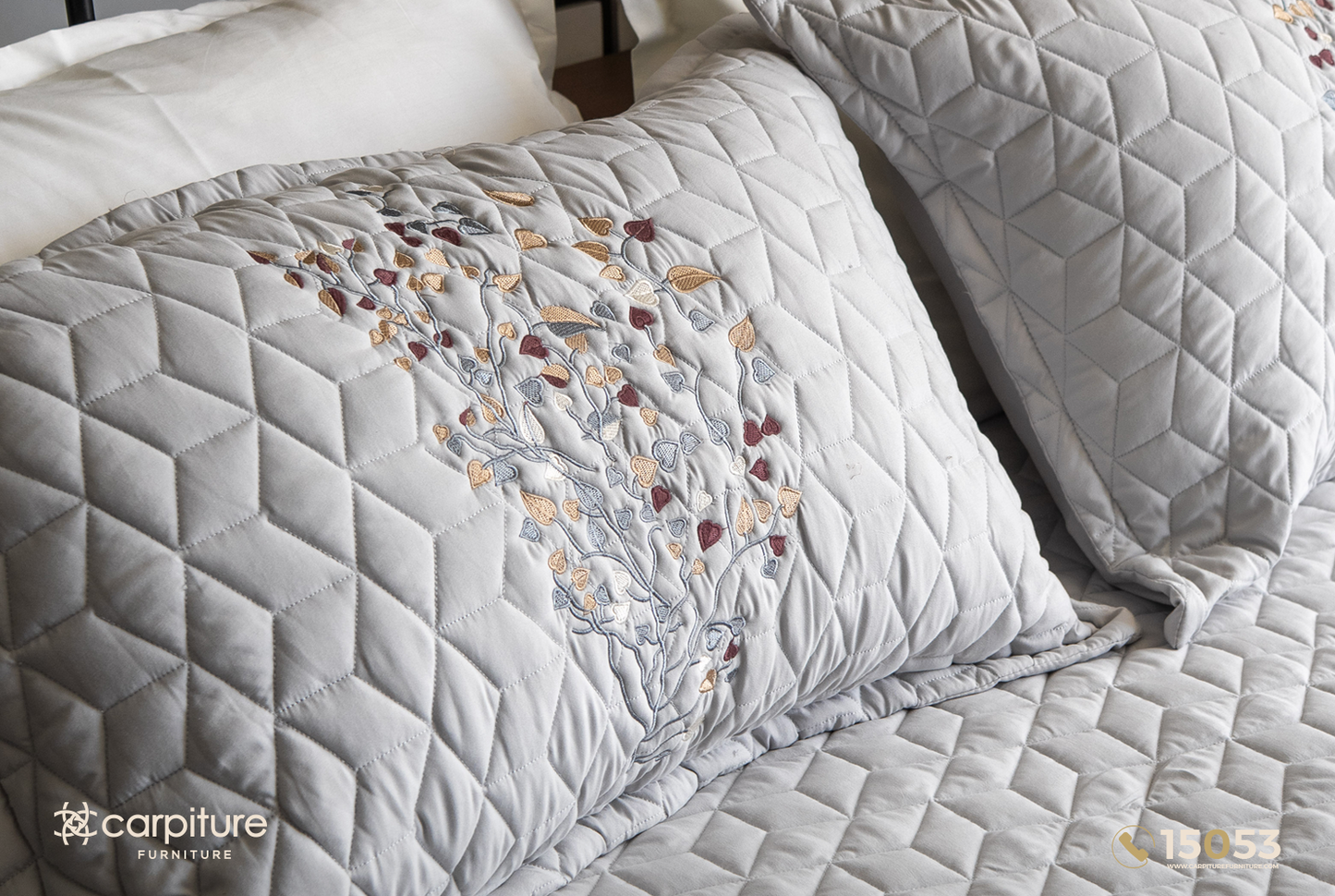 Acacia Quilted Cotton Bedspread Set 3 Pieces