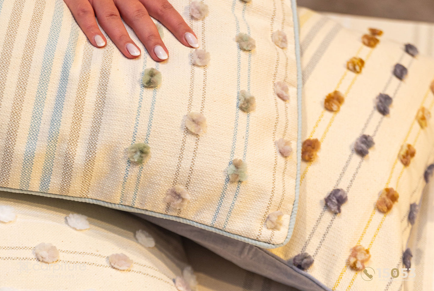 Dots Linen Blanket 4-piece