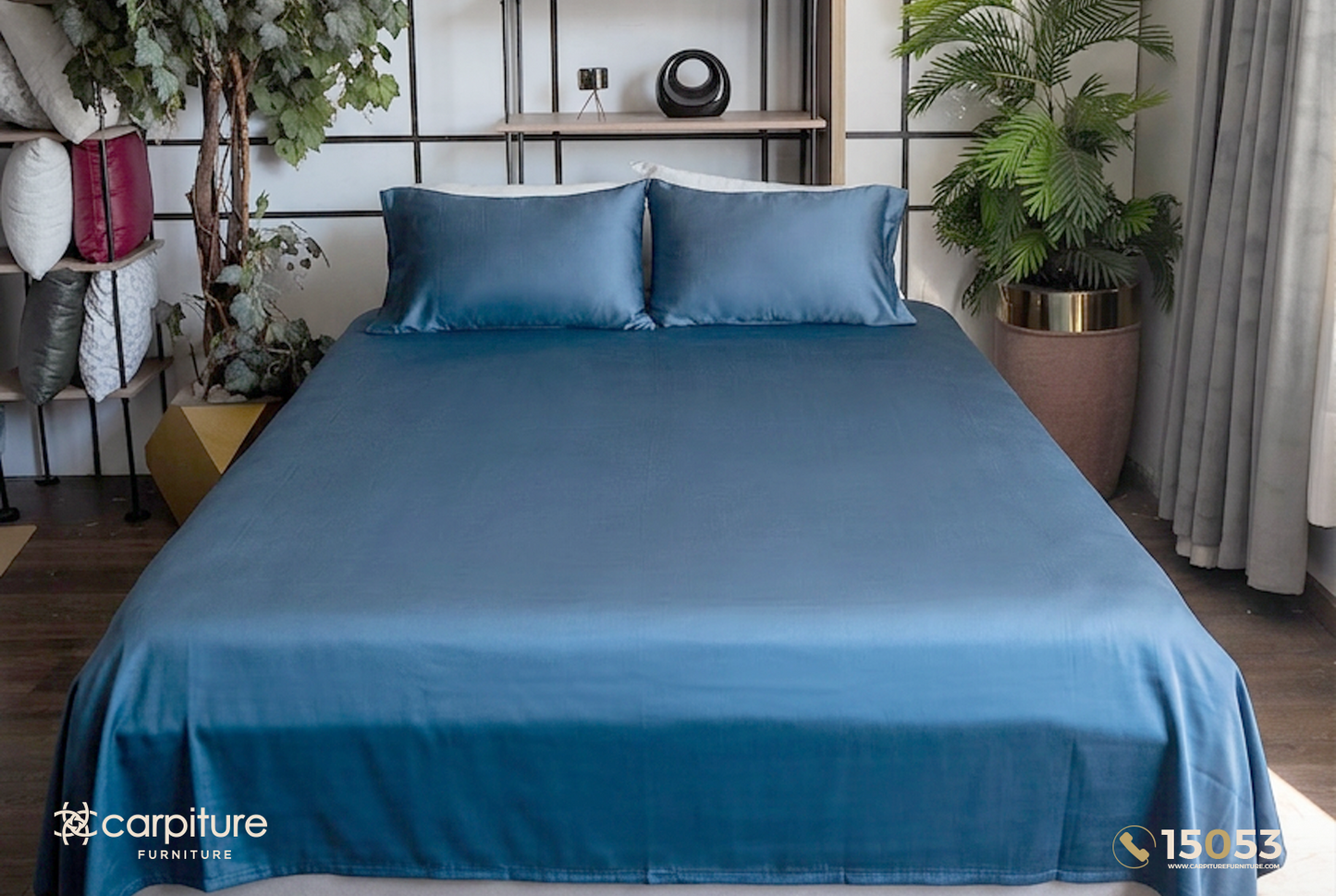 Silk Cotton Bed Sheet Set 3 Pieces