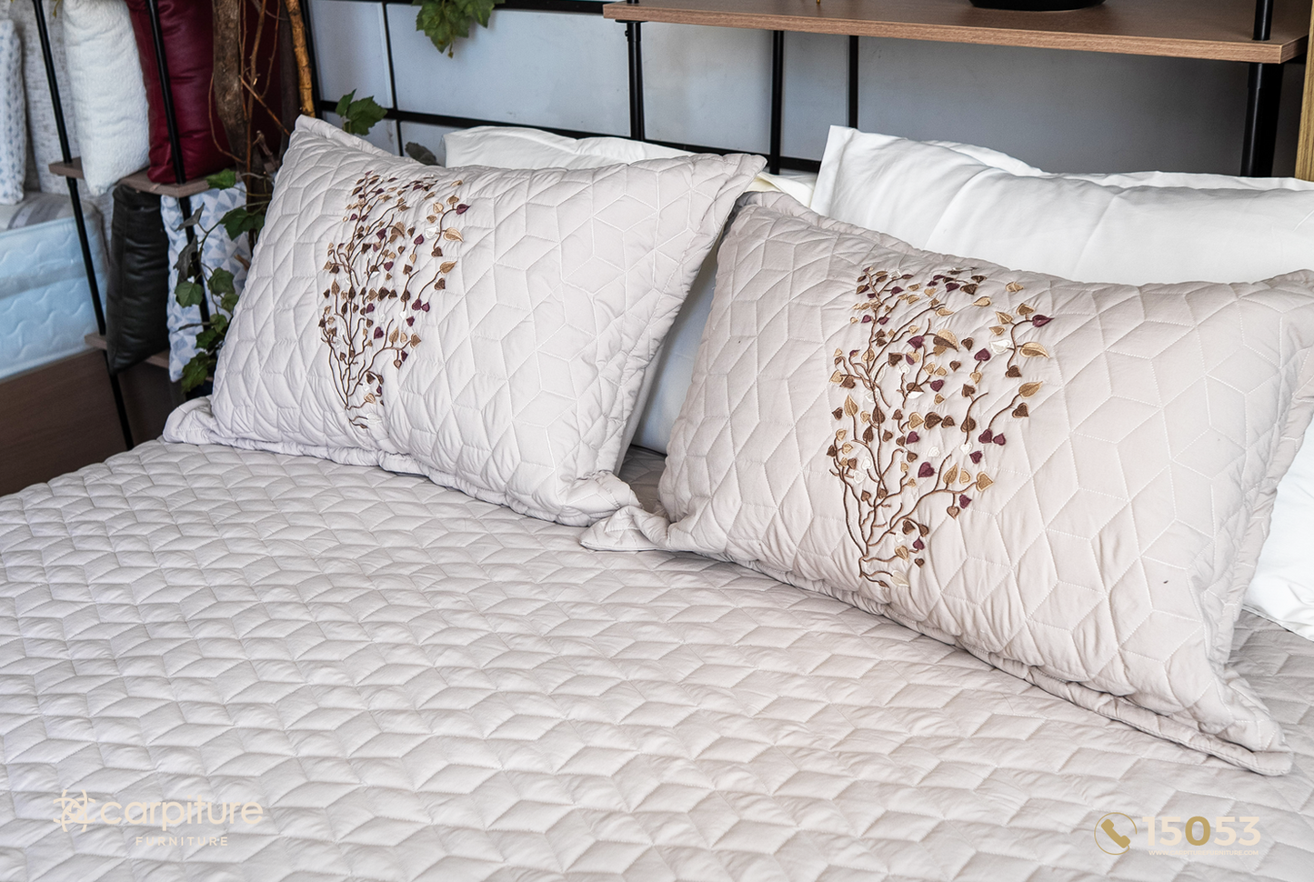 Acacia Quilted Cotton Bedspread Set 3 Pieces