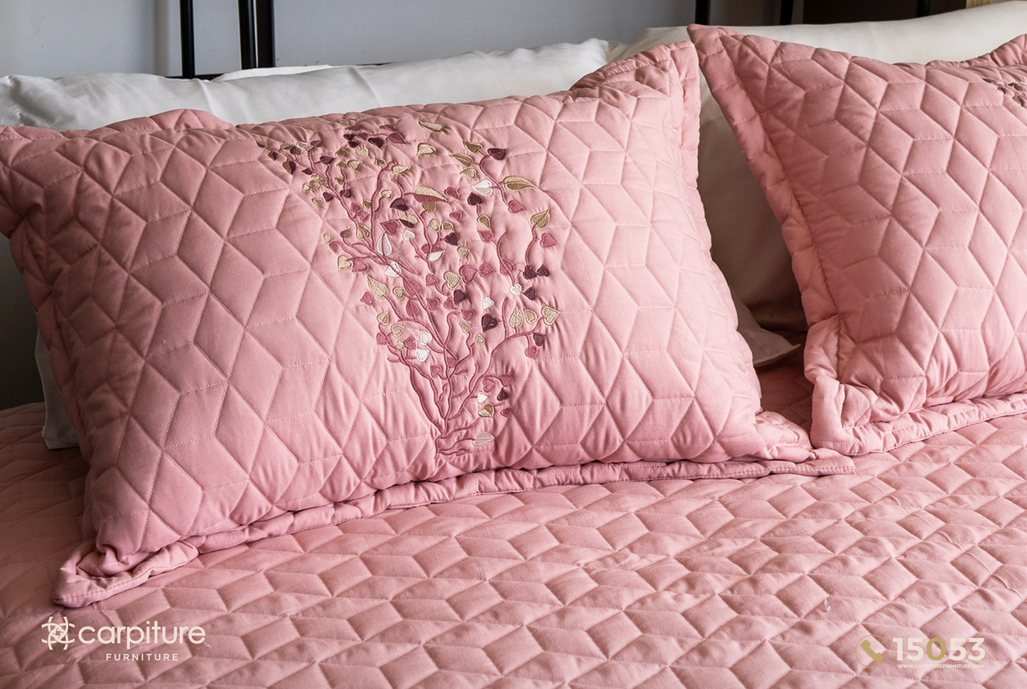 Acacia Quilted Cotton Bedspread Set 3 Pieces