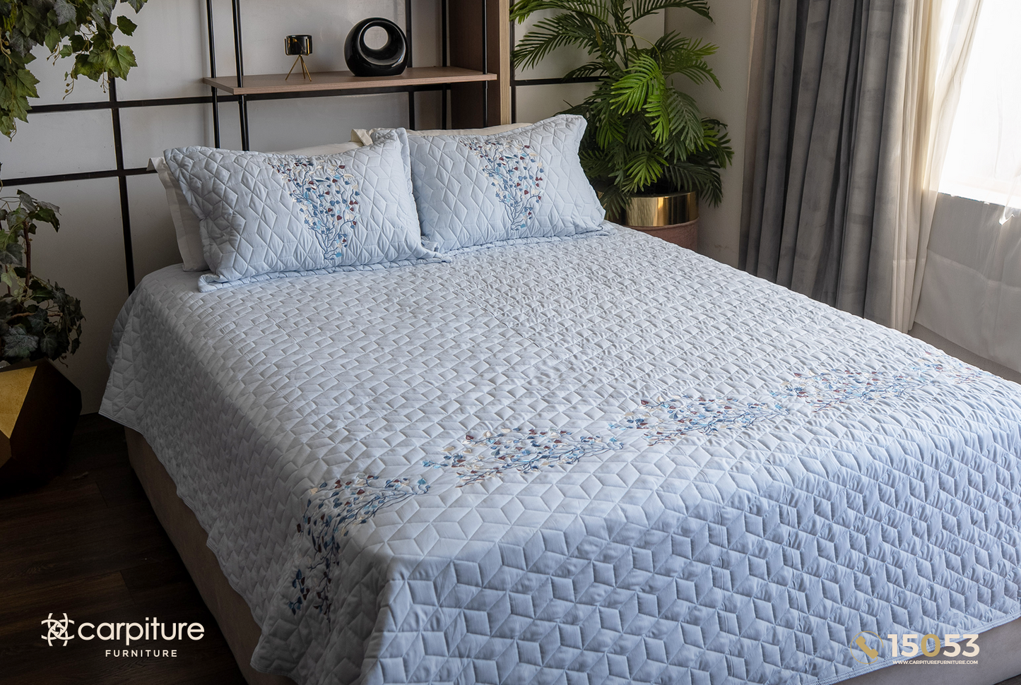 Acacia Quilted Cotton Bedspread Set 3 Pieces