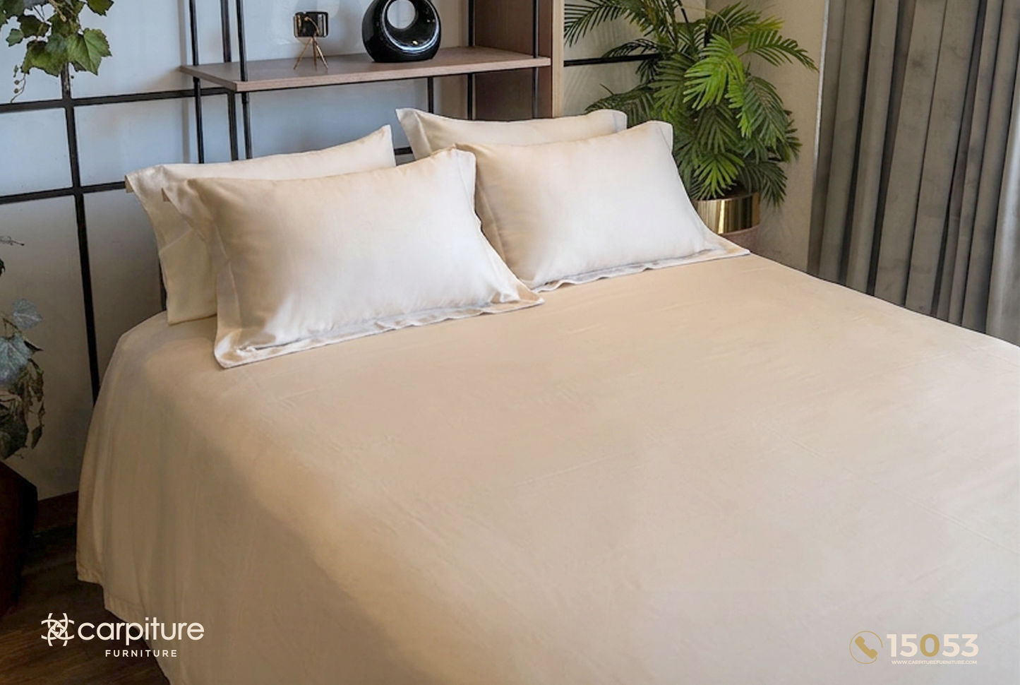 Silk Cotton Bed Sheet Set 3 Pieces