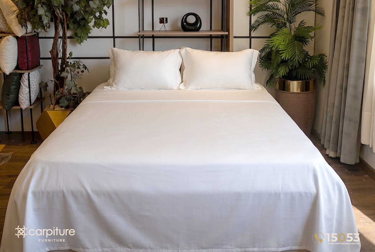 Silk Cotton Bed Sheet Set 3 Pieces
