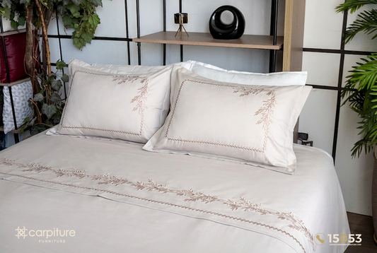 Venice Embroidered Cotton Bed Sheet Set 4 Pieces