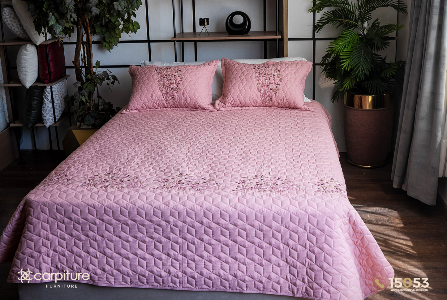 Acacia Quilted Cotton Bedspread Set 3 Pieces