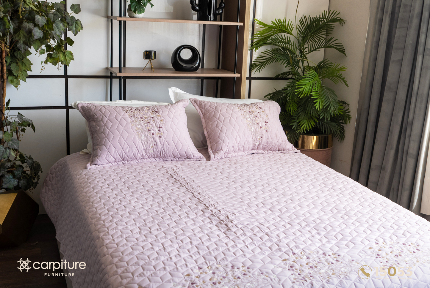 Acacia Quilted Cotton Bedspread Set 3 Pieces