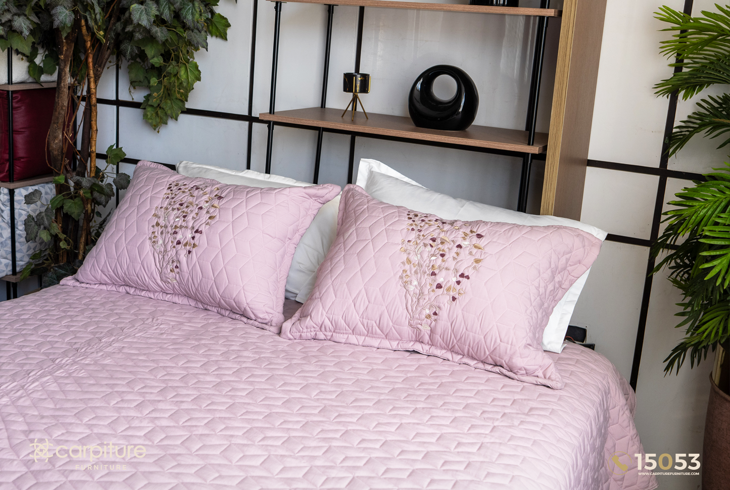 Acacia Quilted Cotton Bedspread Set 3 Pieces