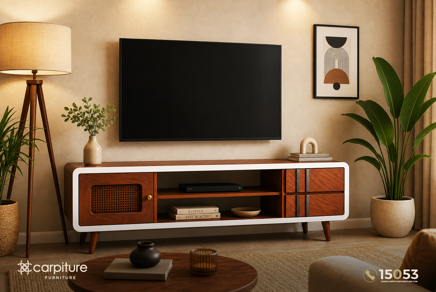 وحدة تليفزيون مودرن بتصميم عملي وأنيق - TV-5000606