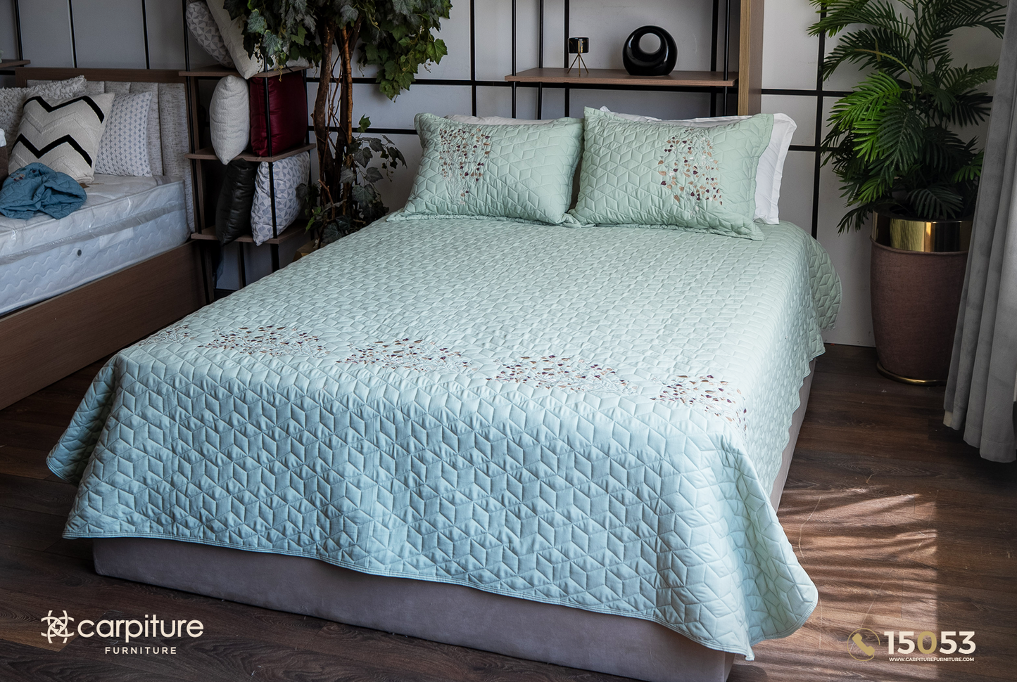 Acacia Quilted Cotton Bedspread Set 3 Pieces