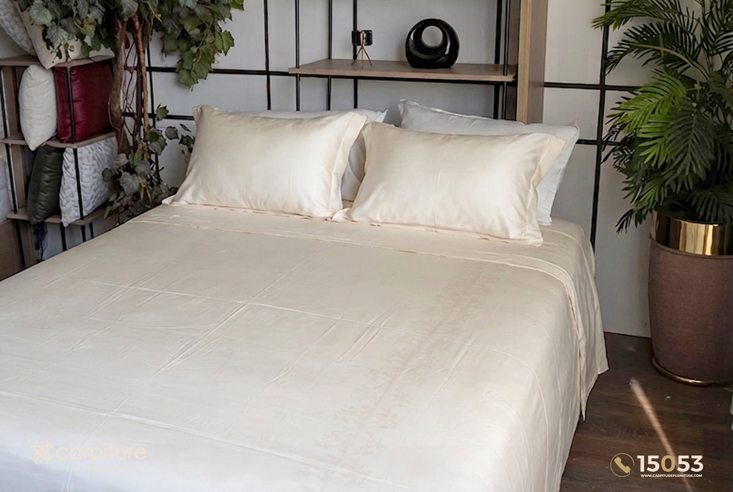 Silk Cotton Bed Sheet Set 3 Pieces