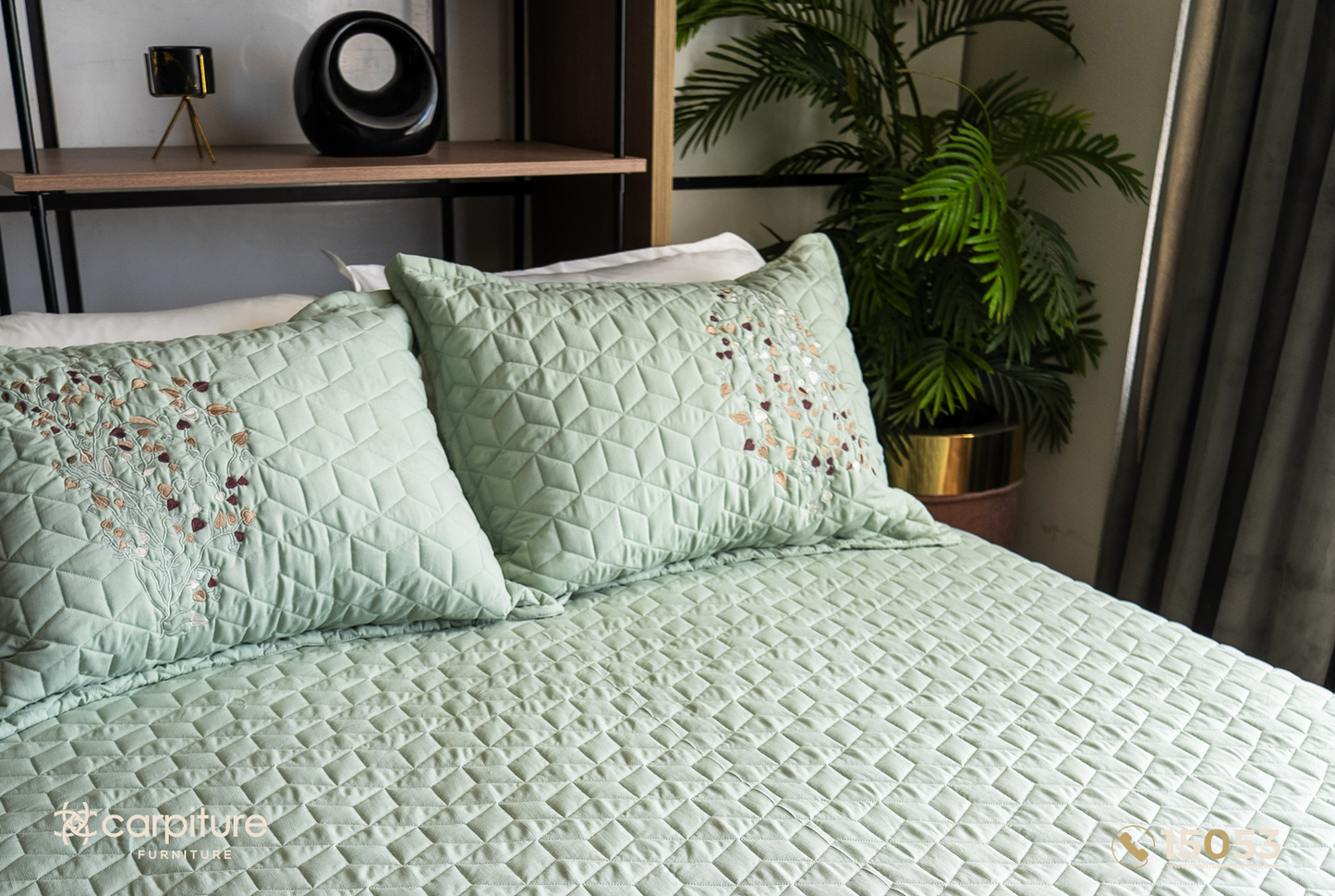 Acacia Quilted Cotton Bedspread Set 3 Pieces