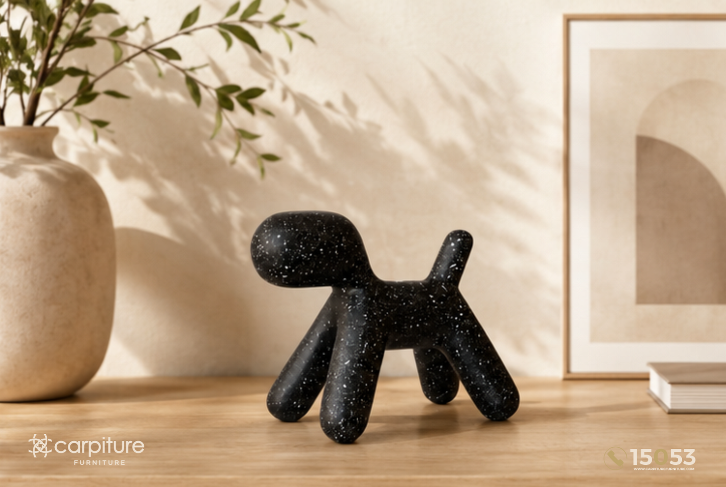 Black Dog Statue