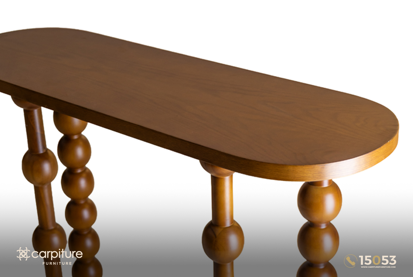 Red Beech Wood Console Table