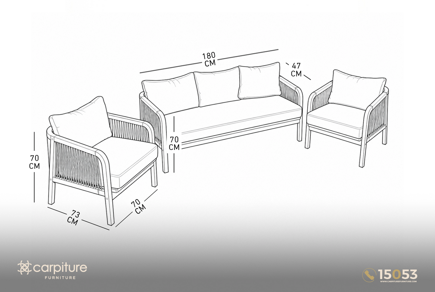 Outdoor Modern Seating Set