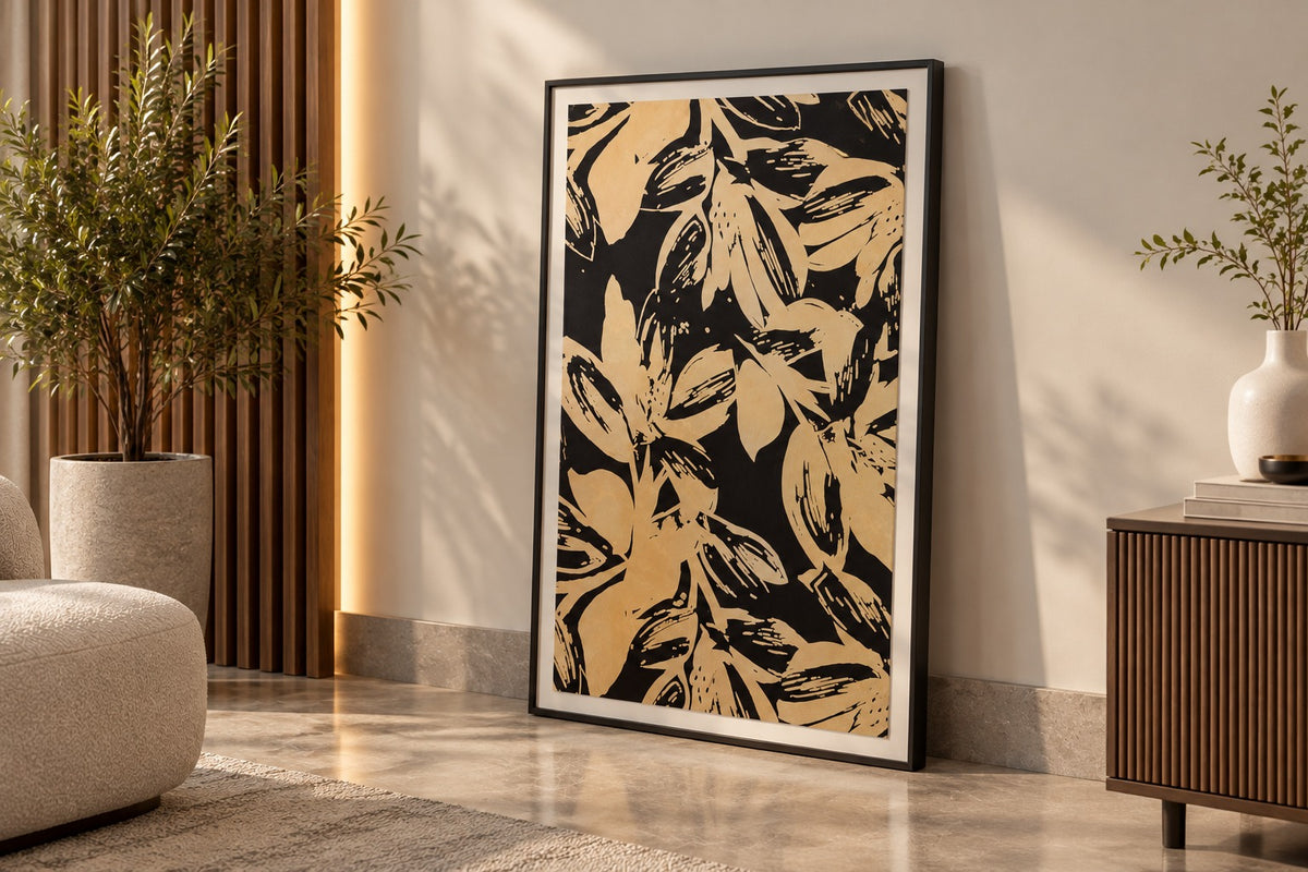 Golden Leaves Wall Art